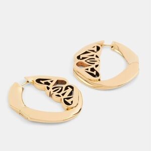 Alexander McQueen Seal Logo Hoop Earrings MA0
